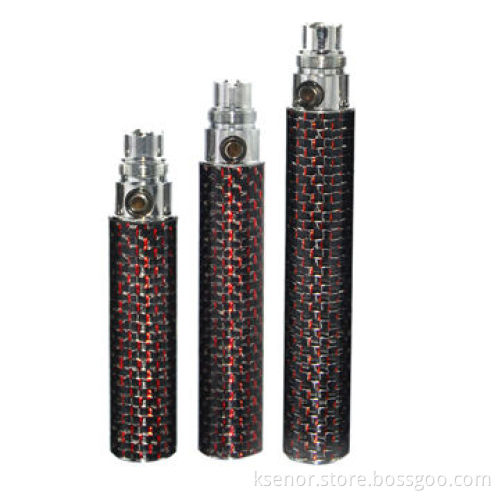 CF rechargeable battery ego/evod with durable carbon fiber coated battery